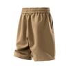Summer Men Casual Solid Color Shorts Drawstring Waist Zipper Pocket Pants