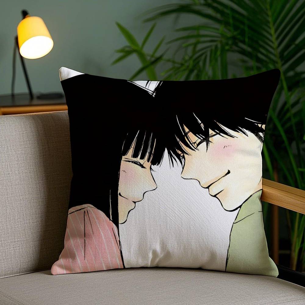Paar K-Kimi ni Todoke Kissenbezug Plüschstoff Weicher Kissenbezug Beidseitiger Druck Sofakissenbezug Überwurf