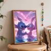 Disney Stitch Love Painting Kit Home Wall Decor Handmade Gift Lilo And Stitch Romantic Couples Artwork For Living Room DIY Craft 130