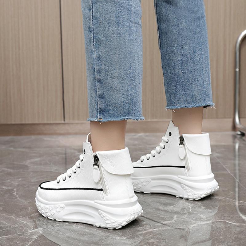 Neue Damen Sneakers Luxusmode High Top Damenstiefel bequeme Plateau Freizeitschuhe Hochwertige Outdoor Damen Laufschuhe