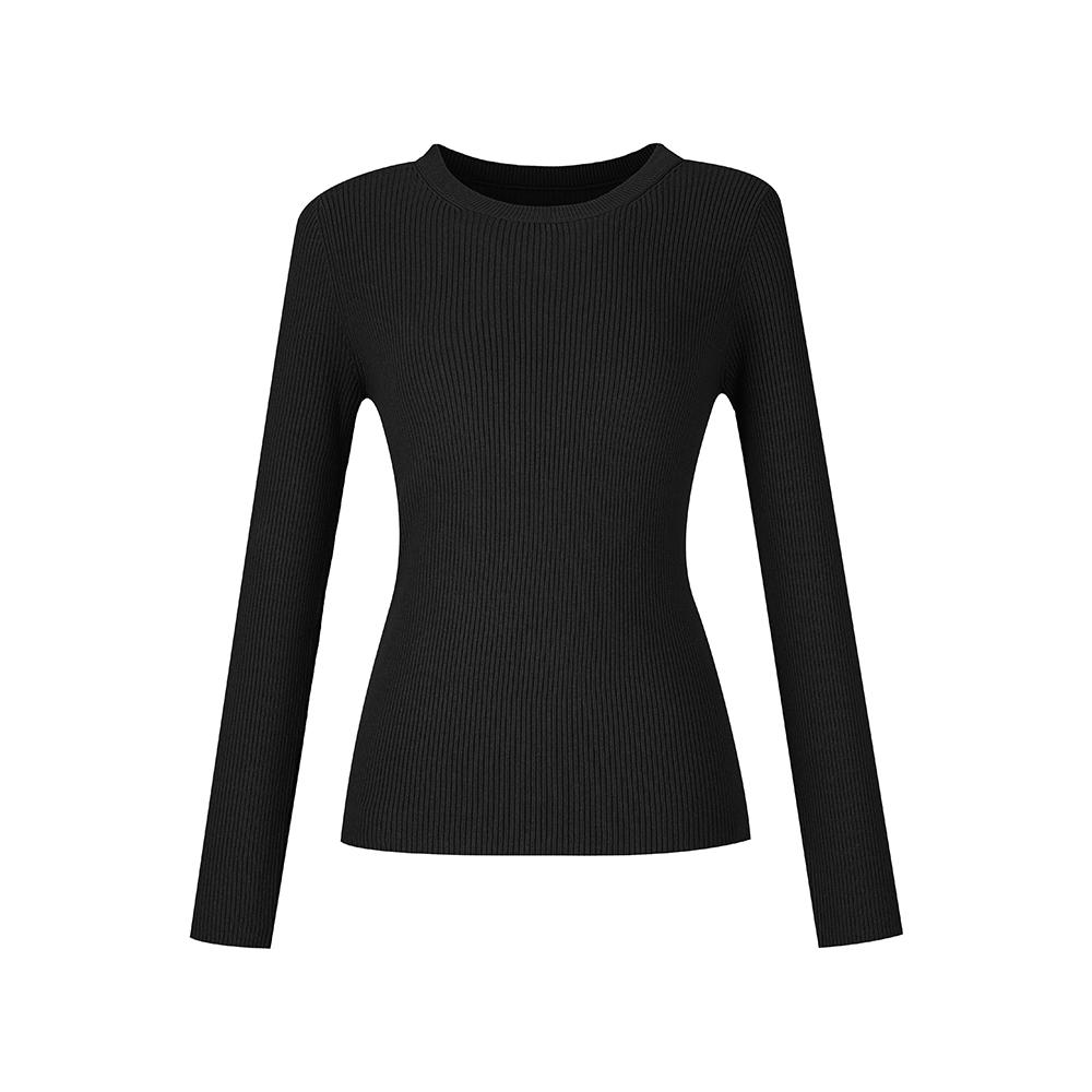 SOUP Basic Ribbed Crew Neck Knit (Ozalkt1)