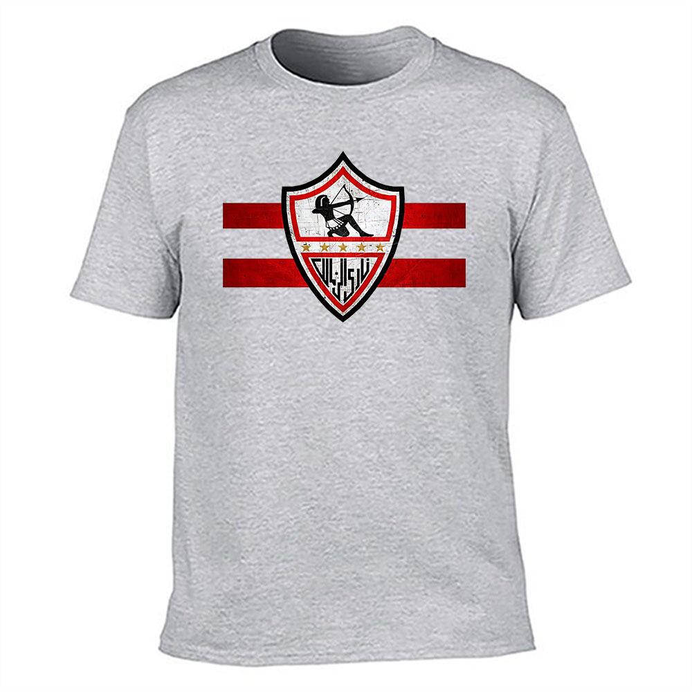 Unisexs  Cotton TShirt ZaUnisexk SC Distressed Logo Print Casual Football Fan Tee