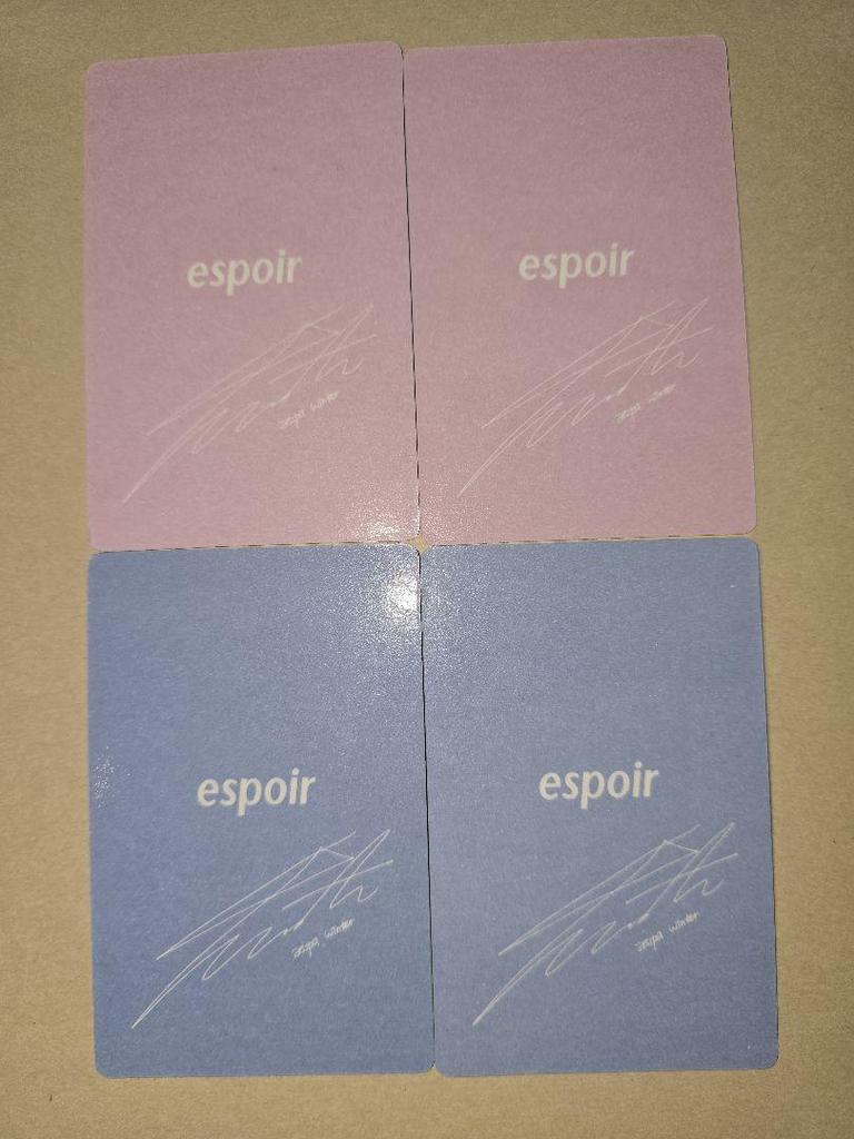 [USED] Aespa Espa Winter Trading Card Espoir Espoir Bonus Set