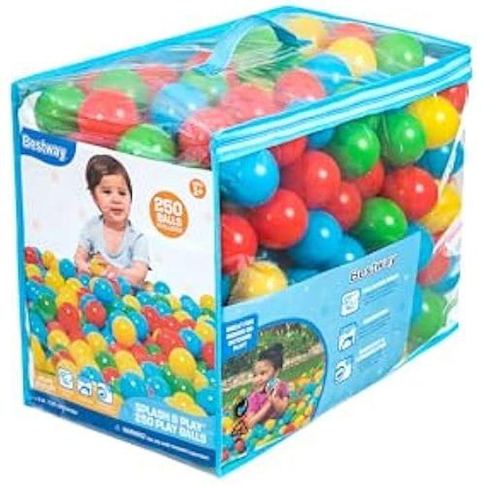 Spielzeug - BESTWAY - Splash & Bälle; Play™ - 250 Bälle - Durchmesser 5,85 cm - Mehrfarbig