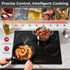 60 cm Glass Ceramic Hob 4 Plates, 4 Hobs with Oval Zone and Tri-Circle Zone, 6700 W Hob 4 Plates 59 Cm, 9 Heat Settings, Touch