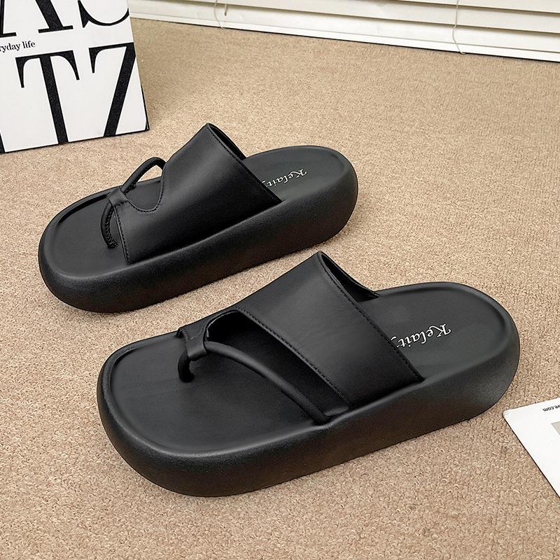 French set of toe cool slippers women's summer wear new high-end casual flip-flops simple with skirt cool slippers