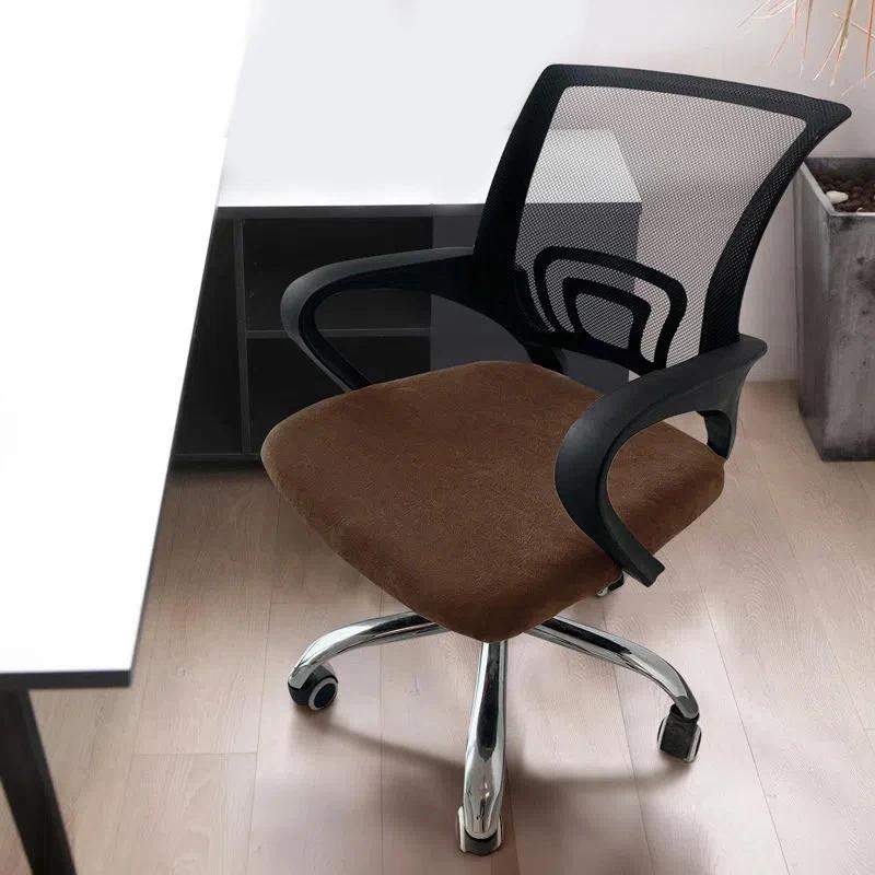 

Stretch Velvet Office Chair Cover Elastic Spandex Seat Cover Computer Chair Universal Velvet Cover For Swivel Office Chair 1 PC