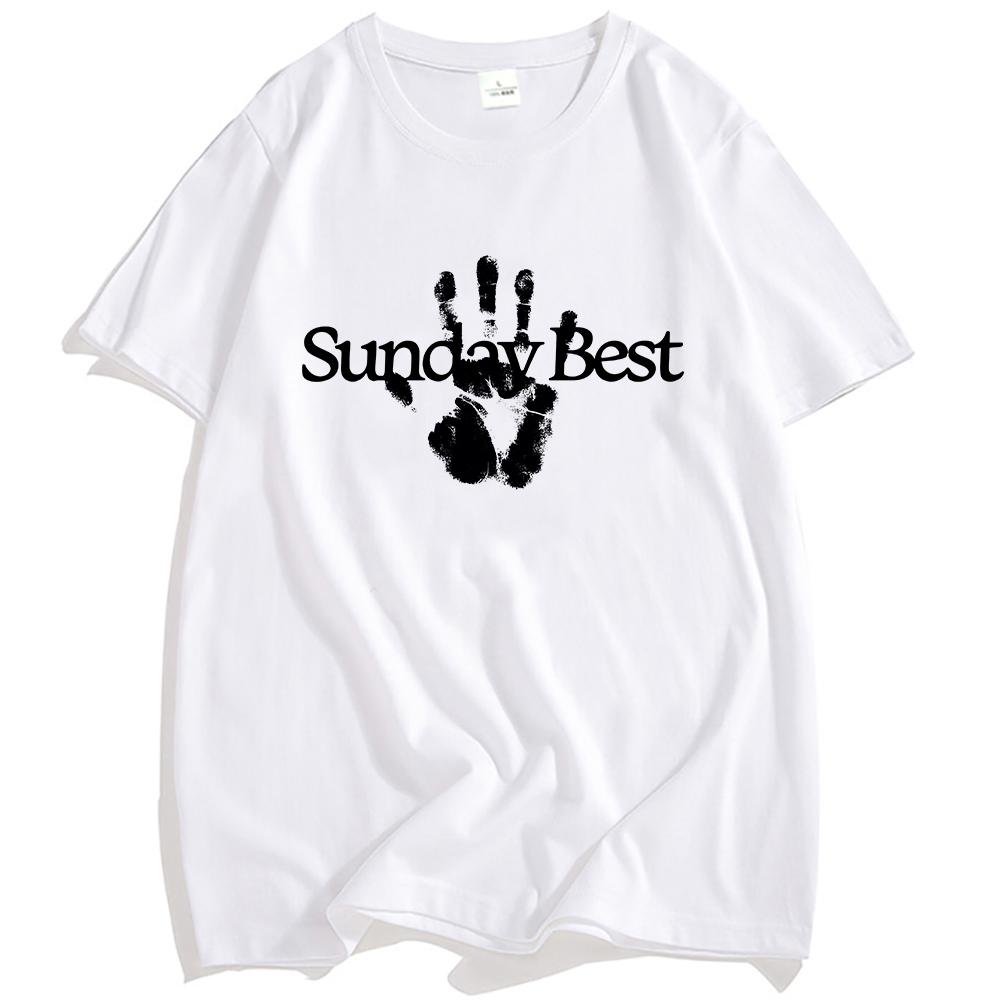 

SUNDAY BEST HANDPRINTED TEE Nick Jonas Singer Fashion T-shirt Short Sleeve Loose Tshirts Cotton Unisex Shirt - Men s Summer C... S разноцветный