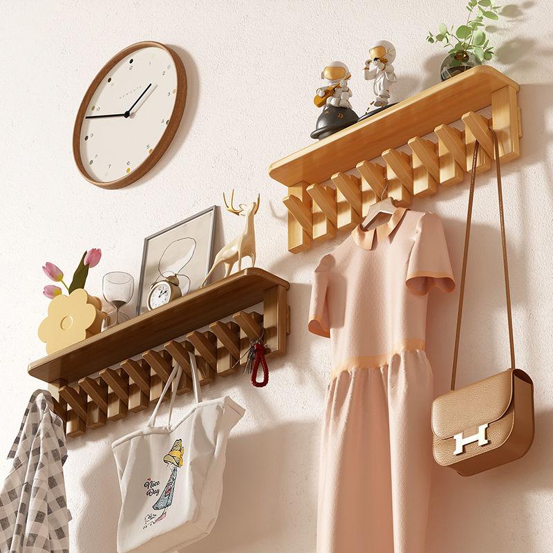 Modular wall Coat racks wooden multifunctional space saving Shelf Storage clothes hangers entrance hall Hanger Living room