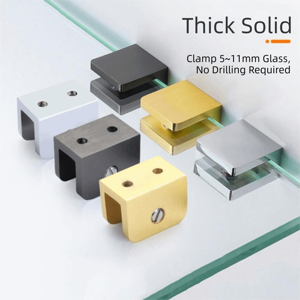 Glass U Clip Wall Mount Shelf Glass Clamps Glass Clamps Suitable For Glass U Clip  Bathroom Shelves