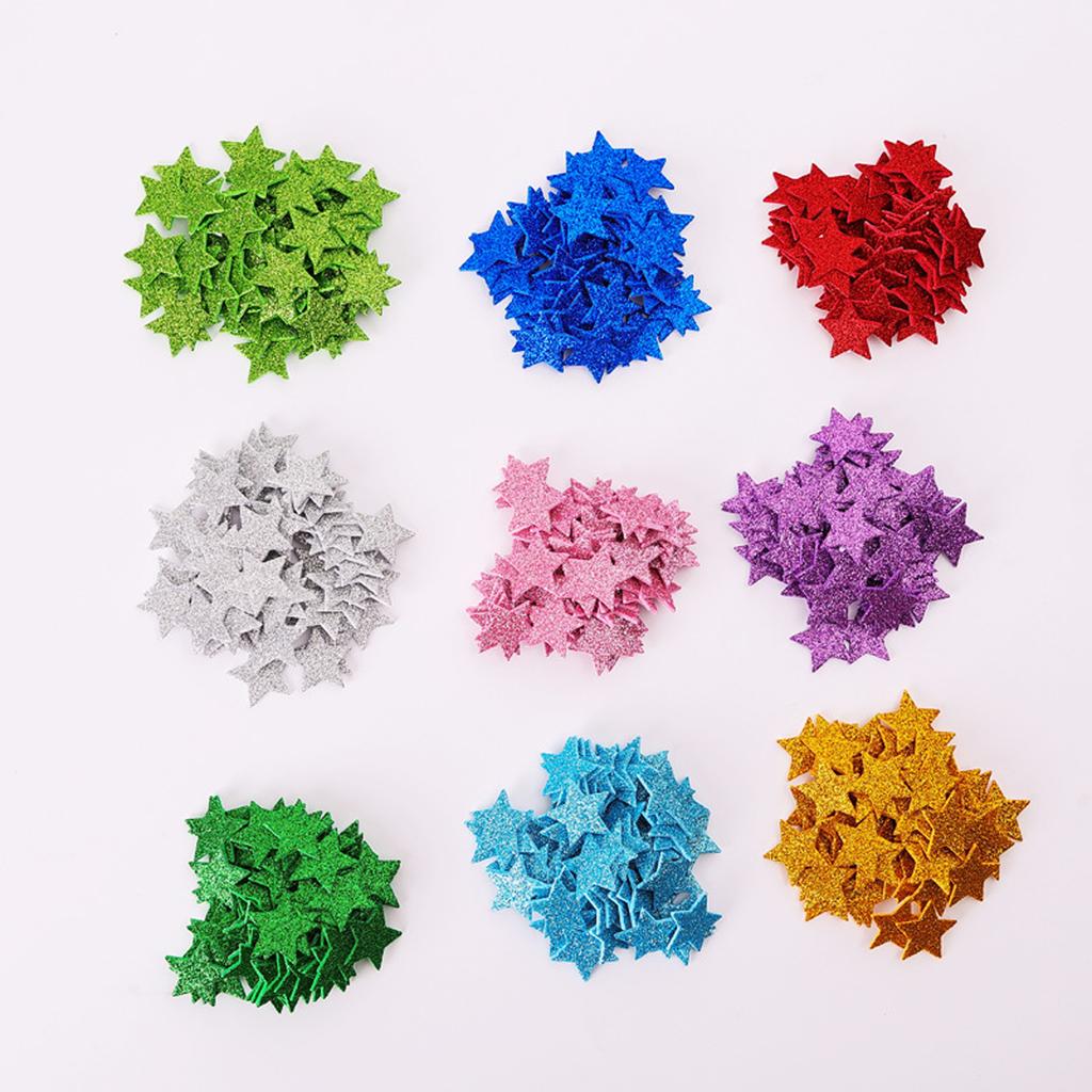 60Pieces Glittering Star Sticker Adhesive Foam Sticker Kids Reward Sticker for Card Making Scrapbooking Wall Decoration