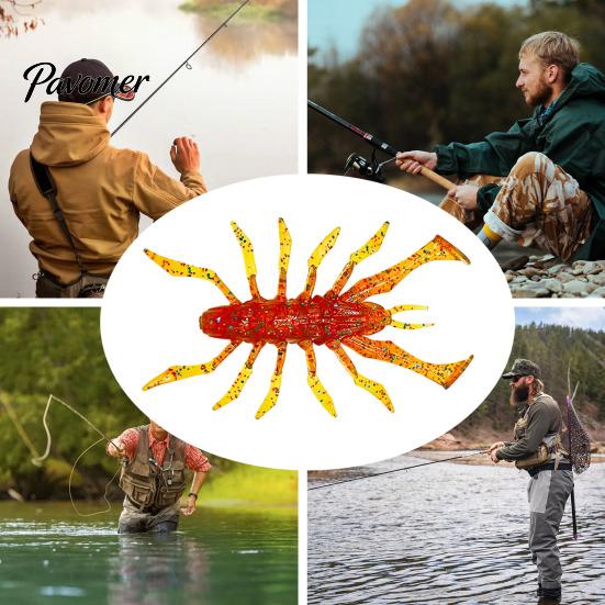Flexible Artificial Baits 8Pcs 6cm/2.8g Bionic Insect Soft Bait, Slow Sinking Floating Lure, Freshwater Fishing Lures Swim Bait for Saltwater