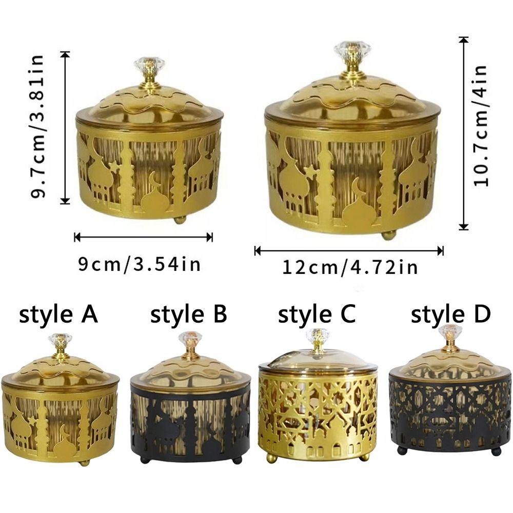 with Lid Eid Mubarak Snack Tray Metal Middle Dessert Tray Storage Box  Table Centerpiece