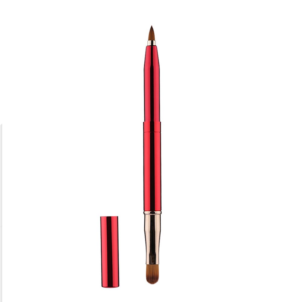 Portable Dustproof Make Up Tool Double Head Retractable Lip Gloss Wands Lipstick Applicators Lip Brush Cosmetic Brush