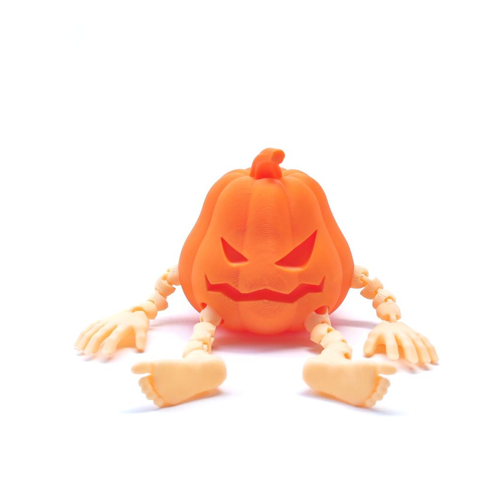 3D Printed Toy Pumpkin Three Brothers Joint Movable Creative Model Halloween Decorative Toy Ornament