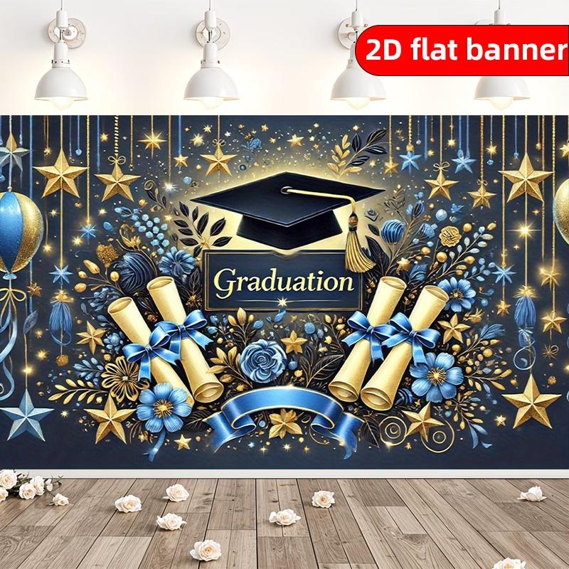 2D background fabric, dream filled party decoration background banner during graduation ceremony