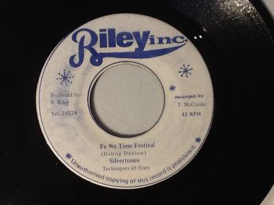 7inch Record SILVERTONES - Fe We Time Festival NONE Riley Inc. Jamaica Reggae, Ska & Dub Used