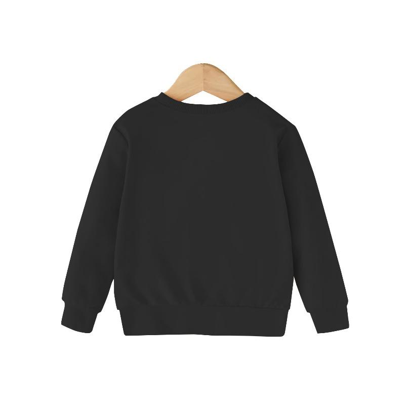 European sizes Kids'  Fashion Casual Creative Cartoon  Heart Series Orange Heart Pattern Print Crewneck Sweatshirt/Pullover