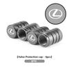 4PCS Car Wheel Tire Valve Cap Cover Airdust Waterproof For Lexus UX250h RX450h RX300 GX470 CT200h RX400h NX300h RX350 AEI1