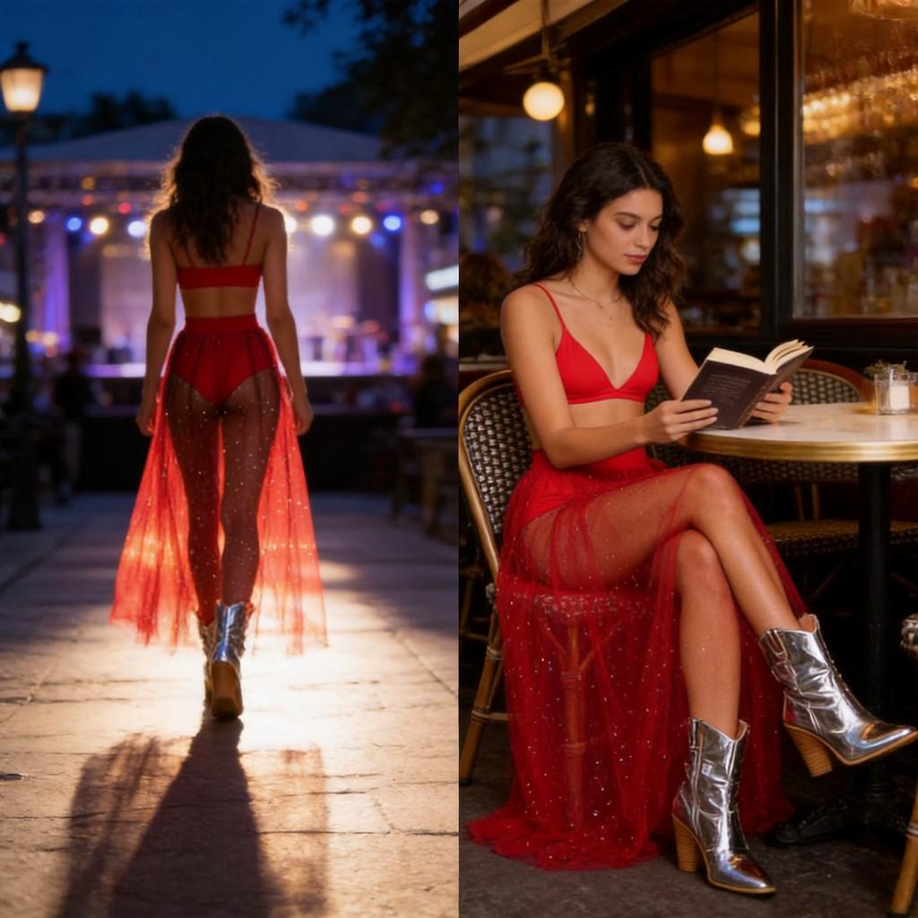 Sexy Sheer Mesh Pleated Mini Skirt With Sparkling Sequin Pattern For Nightclub And Party Wear