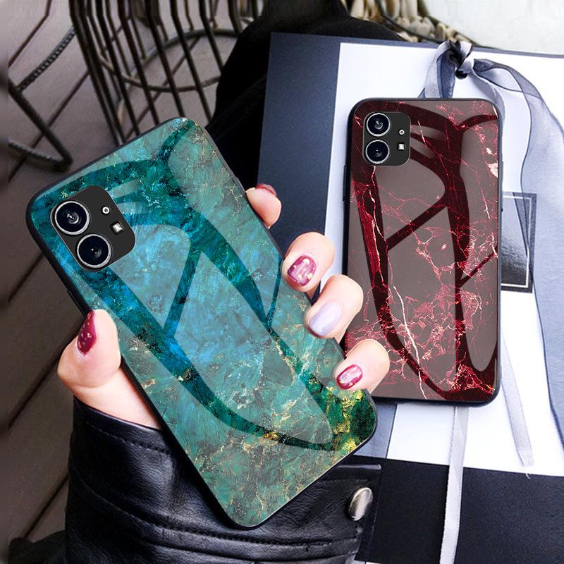 Nothing Phone Marble Glass Case – Soft Edge Protective Cover