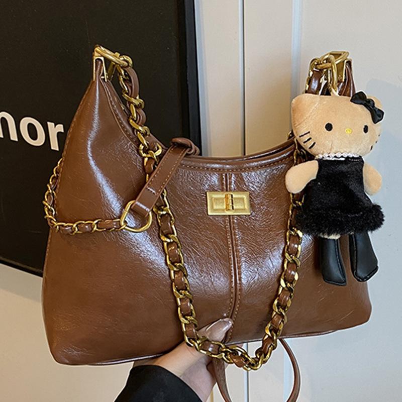 Modische und einfache Tasche, Retro-Umhängetasche, Ketten-Achseltasche