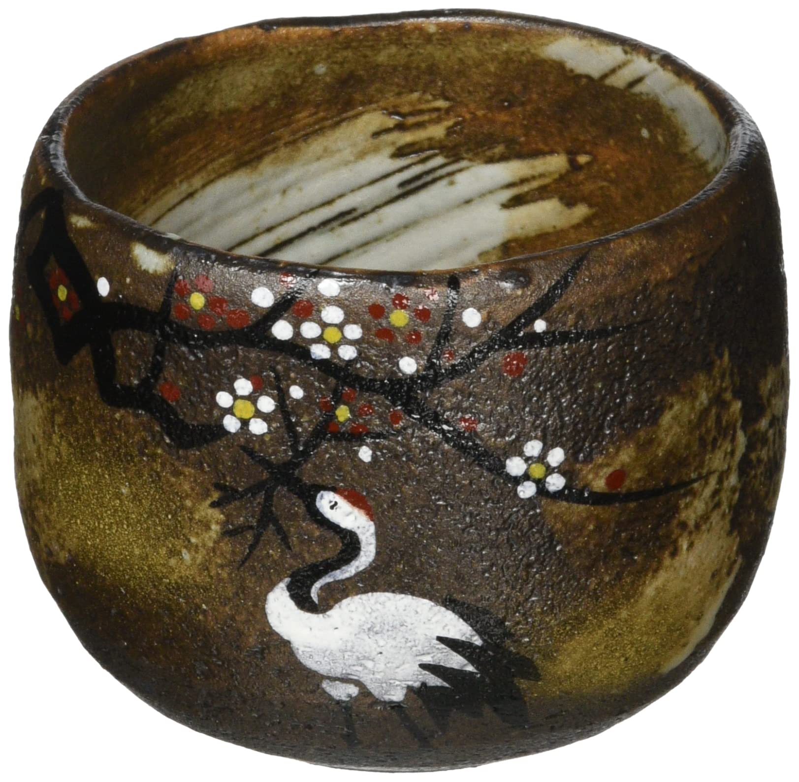 

Настоящий (Настоящий) Киотская керамика, керамика Киёмидзу, маленькая чайная чашка, печь Явата, Благовещий журавль, UBH553-02