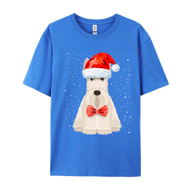 Scottish Terrier Christmas Idea For Women Xmas Scottie Dog T Shirt Cotton Clothes Humor Winter T-Shirt