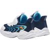 Anta Kids Synthetic Leather Comfortable Breathable Lightweight Shock Absorption Low-Top Running Shoes Kids Sneaker Blue White A12439905-2