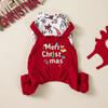 Christmas Pet Clothing Dog Floral Clothing Autumn Winter Warm Legged Skirt Teddy Dress Fashionable Overalls Four Legged Clothing