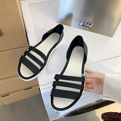 Fashion Size 37 Rubber Slippers For Women Rubber Hard-Wearing Women's Slippers Net Women Beach Sandals Women's Comfortable Shoes Tennis