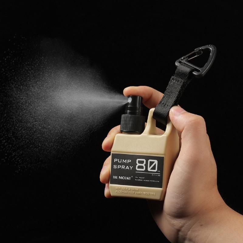 80ml Camping Portable Pump Perfumes Refillable Spray Bottle Empty Cosmetic Containers Atomizer Bottle for Outdoor Travel