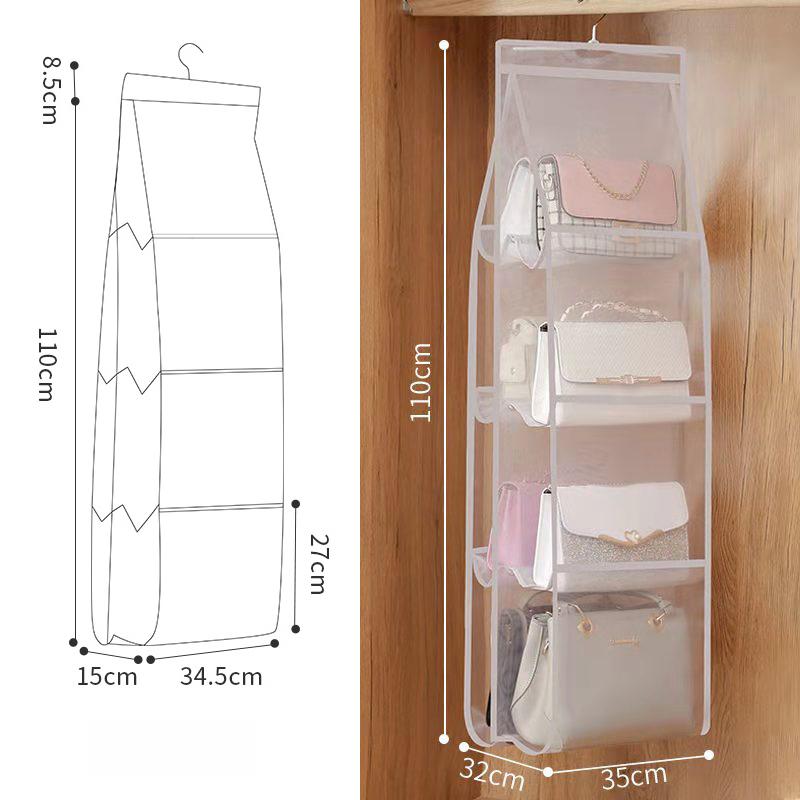 Handbag Hanging Organizer Hanging Wardrobe Organizer Three-dimensional Storage Hanging Bag Handbag Organizer for Closet
