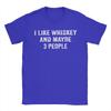 I Like Whiskey and Maybe 3 People Cotton T Shirt For Adult Summer  Y2K Casual T-Shirts Fashion Tee Shirt Oversize Casual Tops