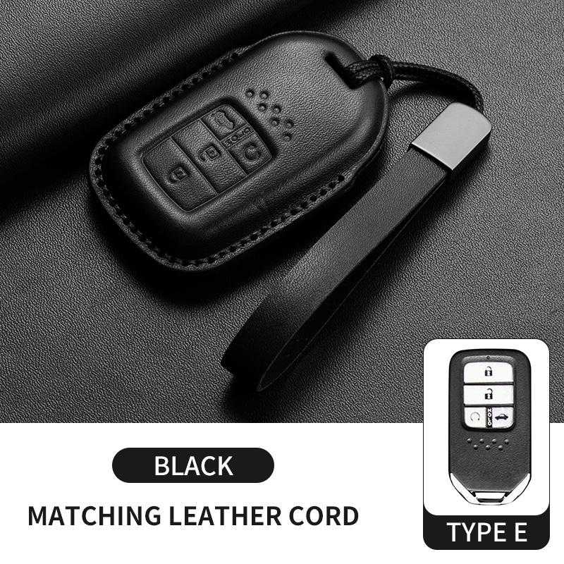 Leather Car Remote Key Case Cover for Honda Civic 11th 2022 for Honda Civic Accord HR-V CR-V CRV 2022 2023 Protector Holder Fob