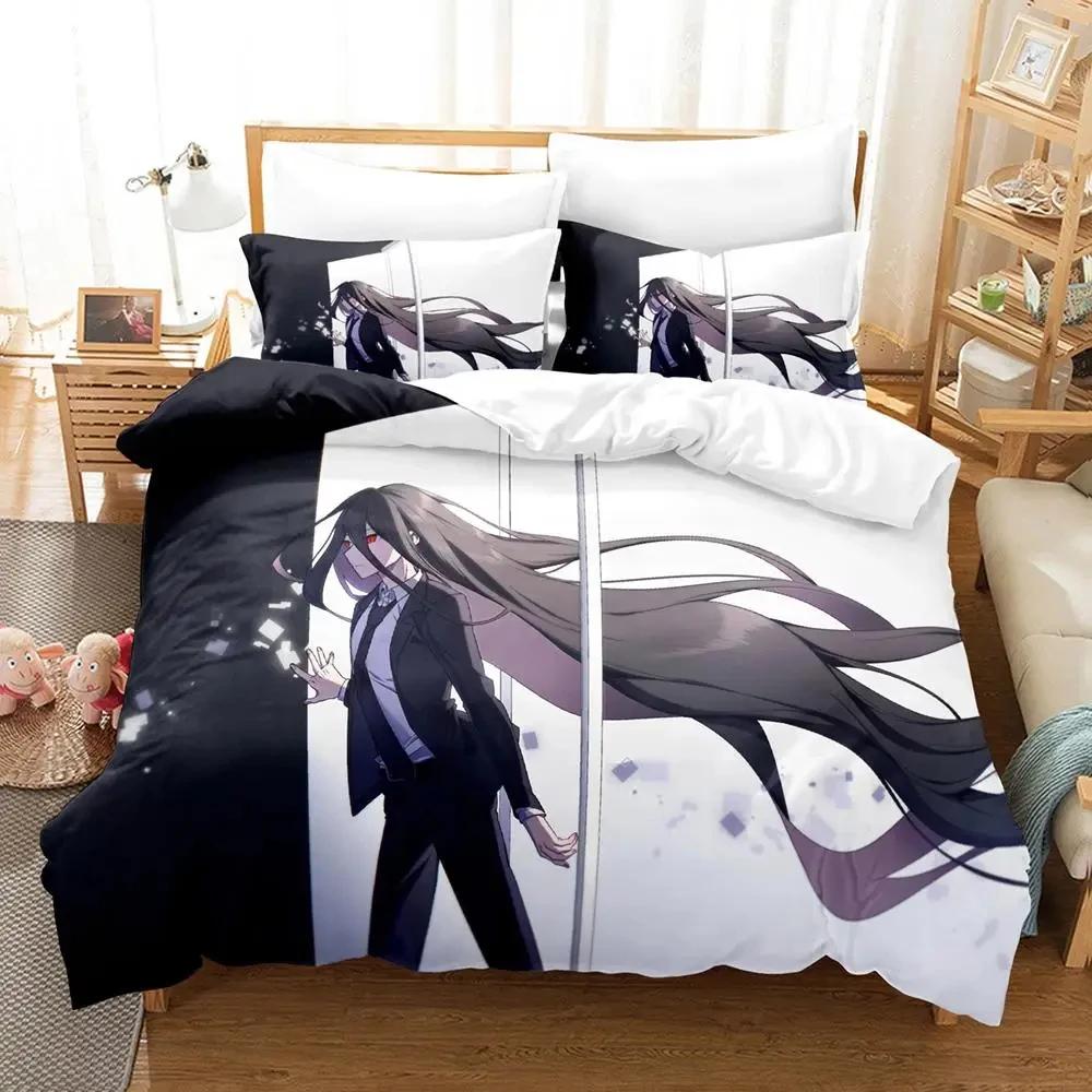 Danganronpa V3 Duvet Cover Set for Adults Boys 3 Piece Cartoon Anime Bedding Set Bedroom Y2k Quilt Cover Pillowcase