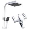 TLXT Square Adjustable 3-Function Shower Set