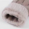 Alpaca Knitted Touch Screen Gloves for Women Autumn and Winter Warm Outdoor Antifreeze Plus Velvet Thickening Korean Version Cute