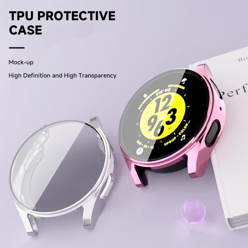 Silikonhülle Glas für Samsung Galaxy Watch 7 40MM 44MM Rundum-Displayschutz Weiche TPU-Schutzhülle Watch7 44mm Hüllen