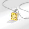 Ladies Elegant Square Zircon Pendant Necklaces