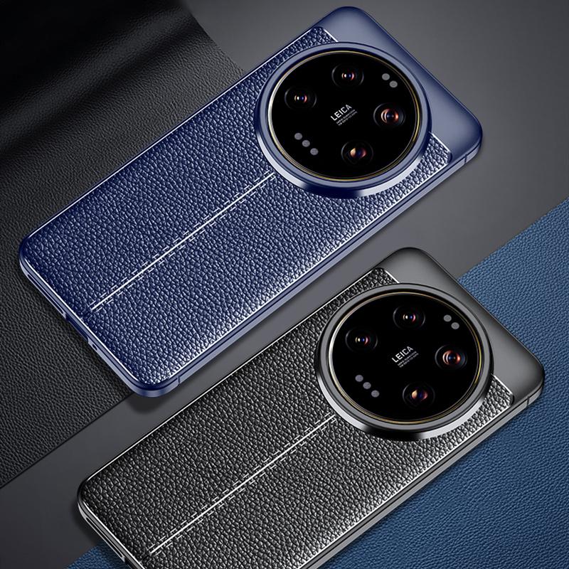 For Xiaomi 14 Ultra Case Xiaomi 14 Ultra 5G Cover Case Original Shockproof PU Leather Silicone Phone Back Cover Xiaomi 14 Ultra