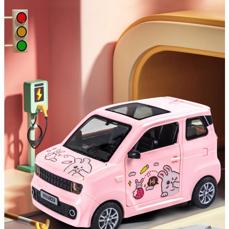 Mini Inertia Toy Car With Sound And Light Effect Openable Doors For Kids