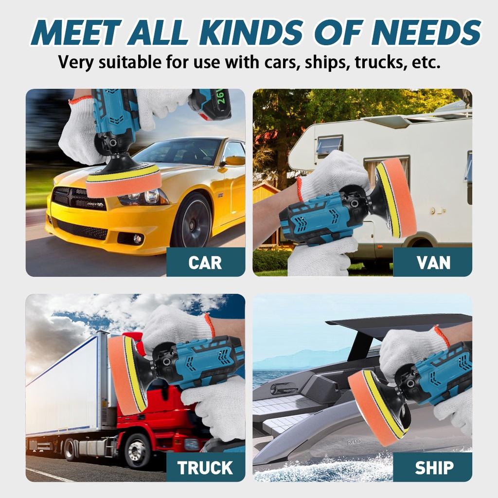 120W Electric Car Polisher Machine Auto Polishing Sander Buffing Sanding Waxing Tool Car Accessories Power Tool Blue