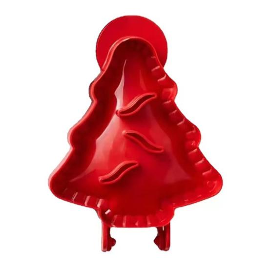 Christmas Cookie Pie Molds Plastic Cutters for Tree Snowflake Mittens Designs Mini Hand Pie Press for Holiday Baking