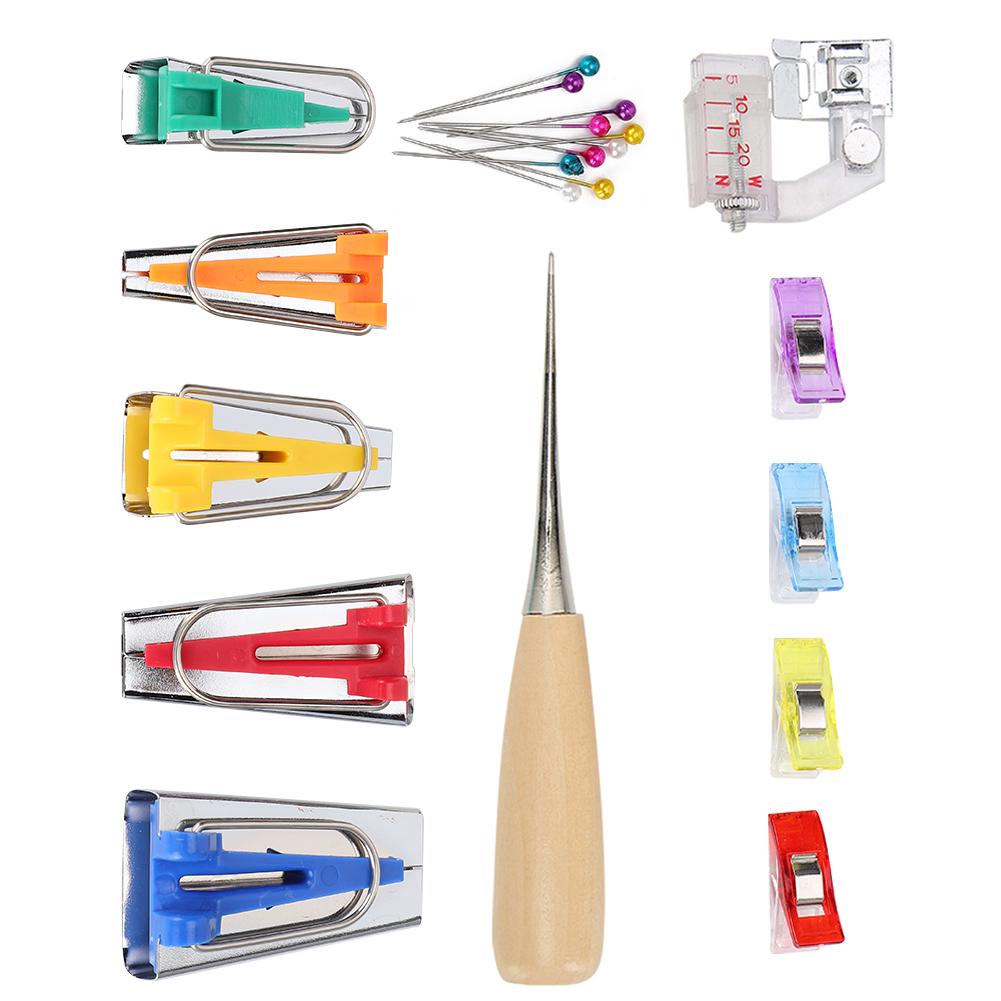 Cloth BiasTape Maker Sewing and PatchWork Tools Crimping Tube Set DIY Edging Roller Cutter