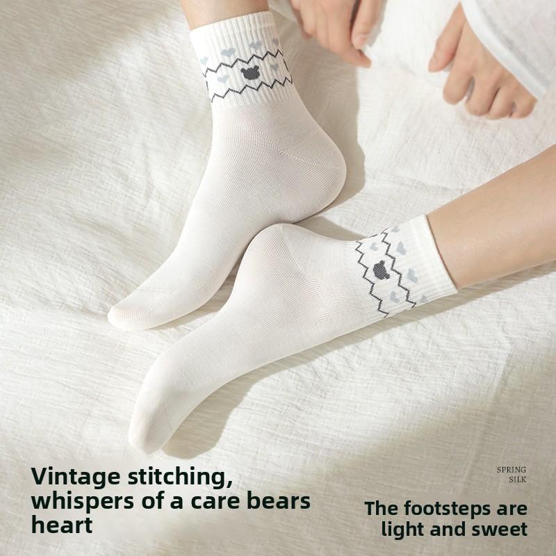 Sock Cotton Short Socks Pure Cotton White Boat Socks Summer and Spring All-cotton Socks