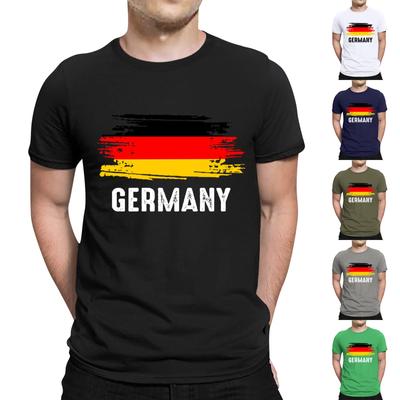 Men's  Casual Loose  Print T-shirt Crewneck Pullover Short Sleeve Top