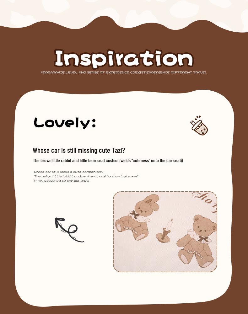 Entzückendes Bären-Autositzkissen für BMW X1/X2/X3/325LI/I3 - Für alle Jahreszeiten