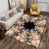 Floral Wreath Design Carpet suitable as a non-slip mat for the living room or bedroom sofa