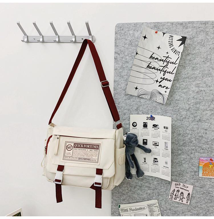 Unisex Forest-Style Shoulder Bag: Trendy, Spacious Backpack & Messenger Bag for Students